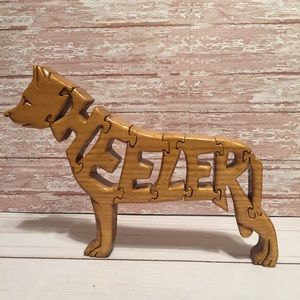 Wooden Dog Decor (Heeler)
